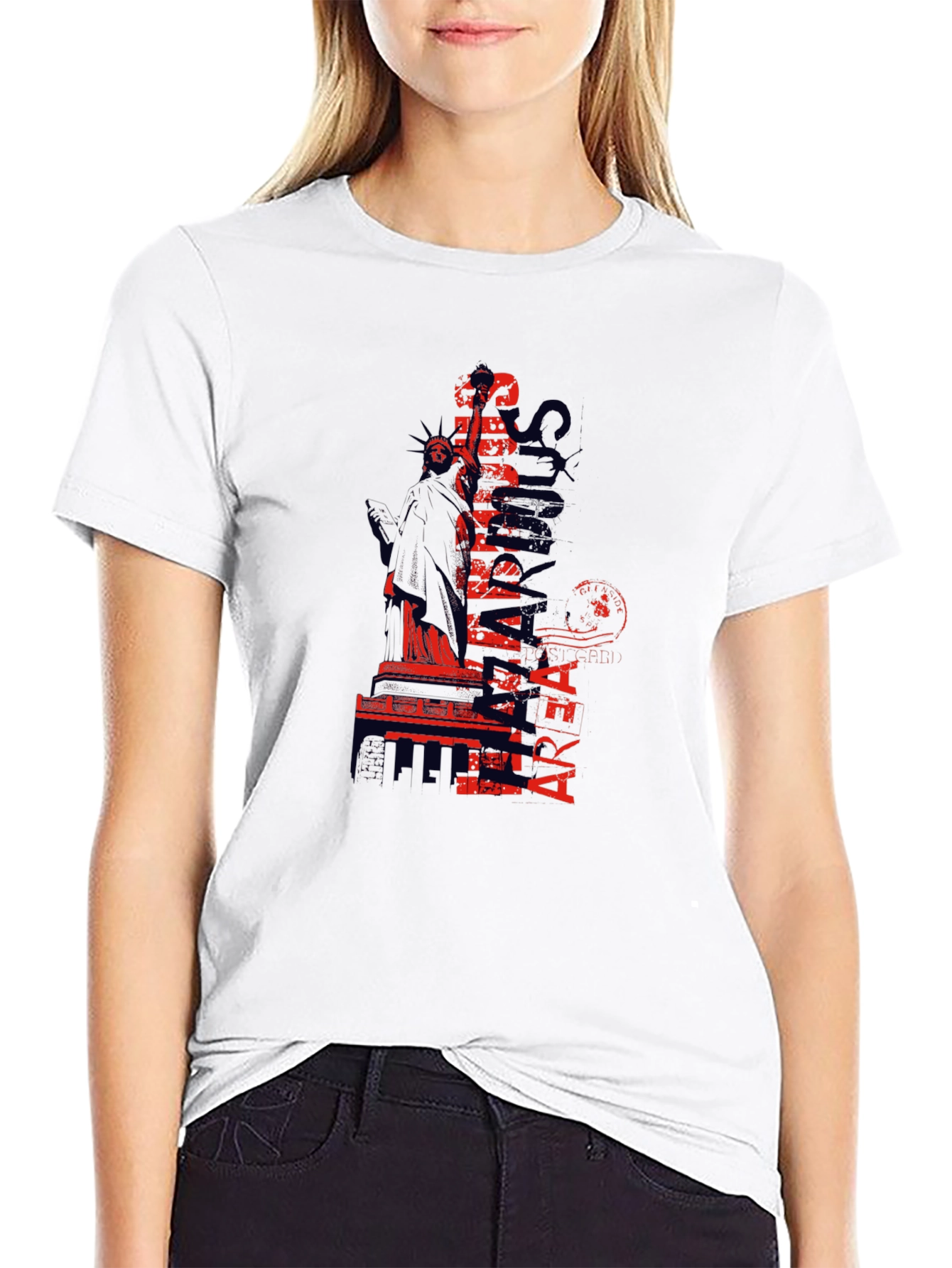Statue of Liberty Graphic Black T-Shirt