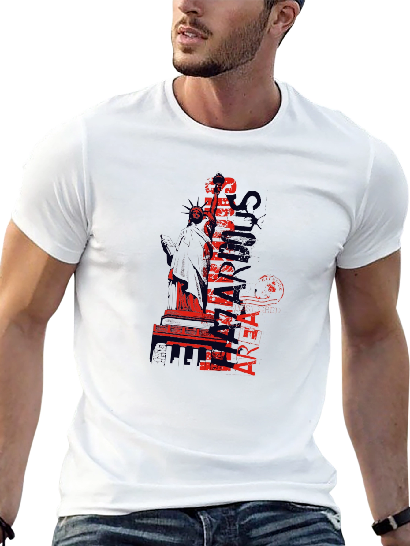 Statue of Liberty Graphic Black T-Shirt