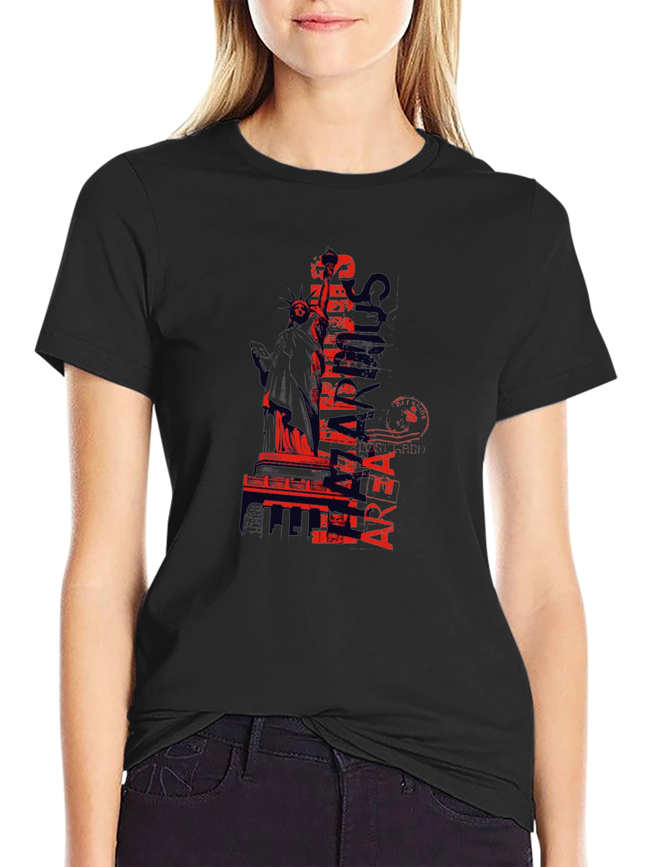 Statue of Liberty Graphic Black T-Shirt