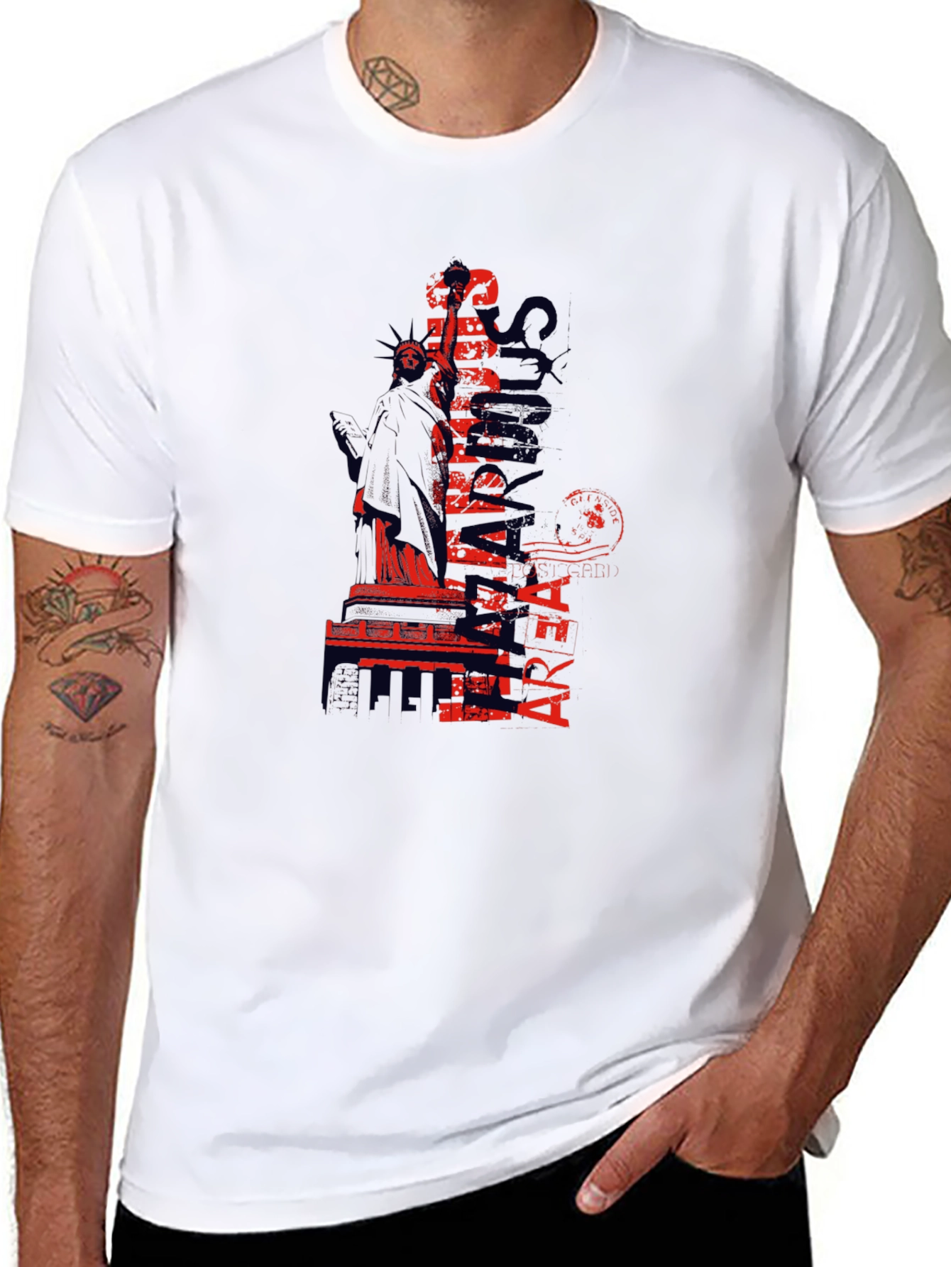 Statue of Liberty Graphic Black T-Shirt