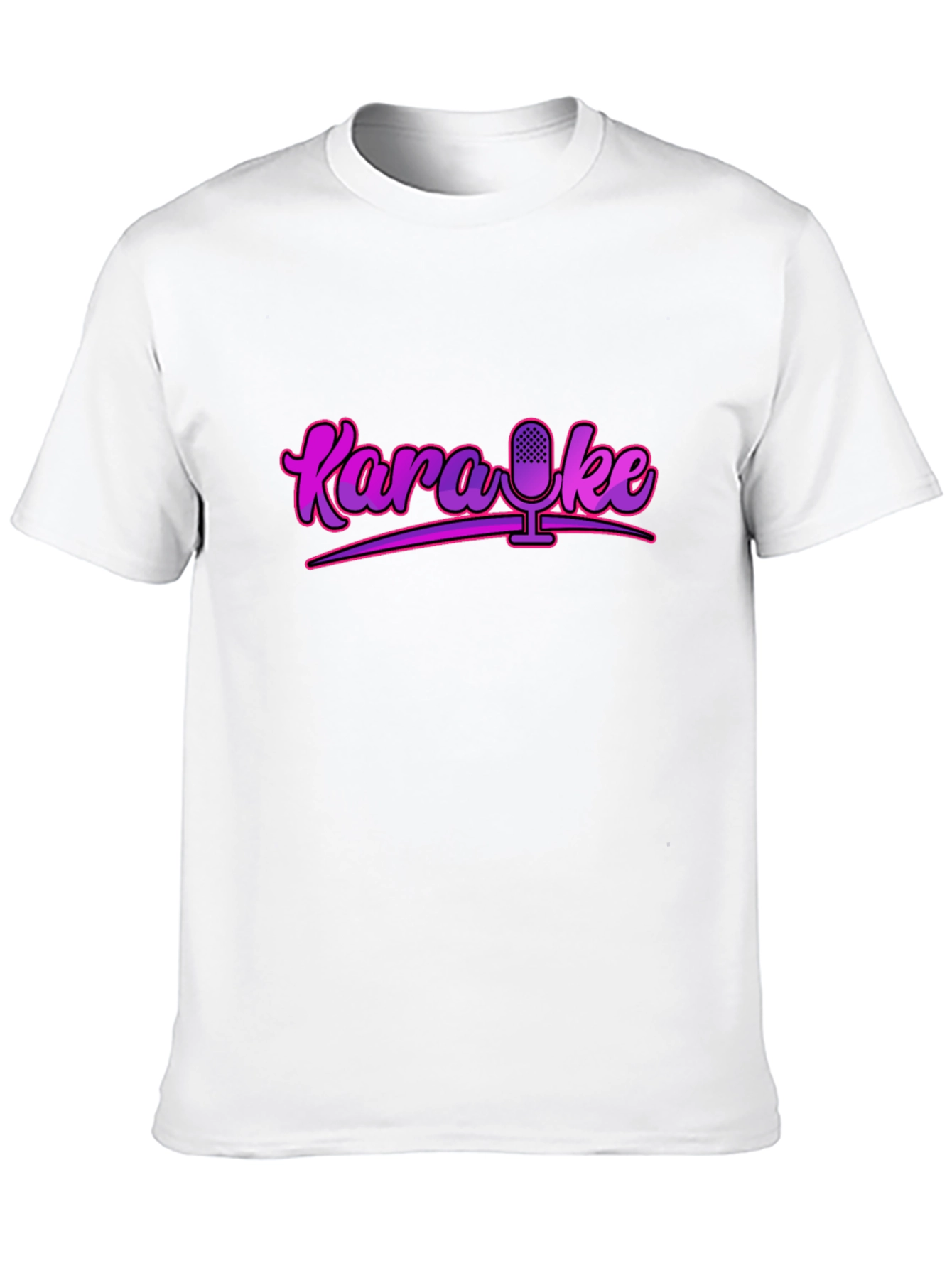 Karaoke Microphone Graphic Tee - Retro Style!