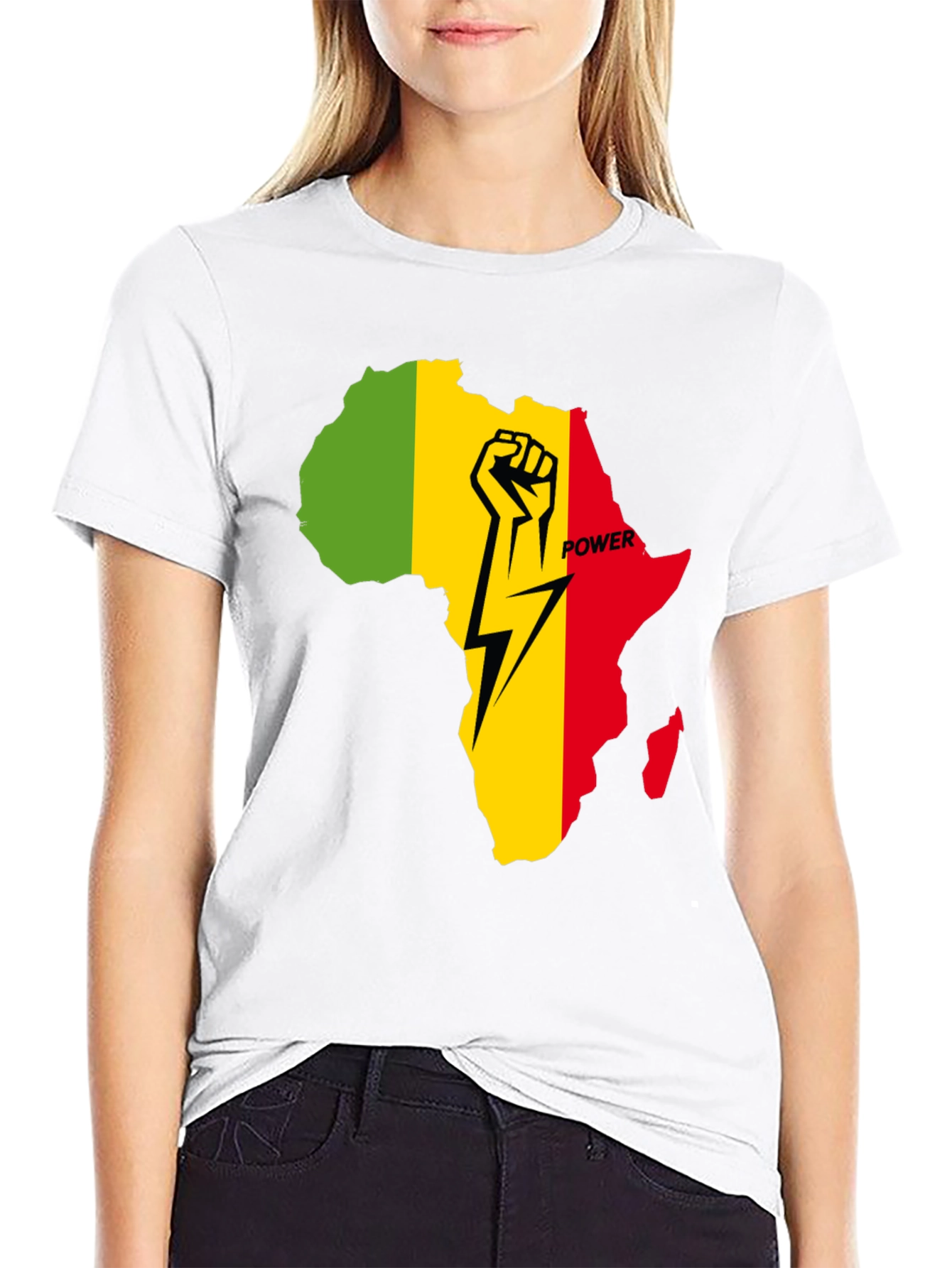 African Power Fist T-Shirt - Black Pride