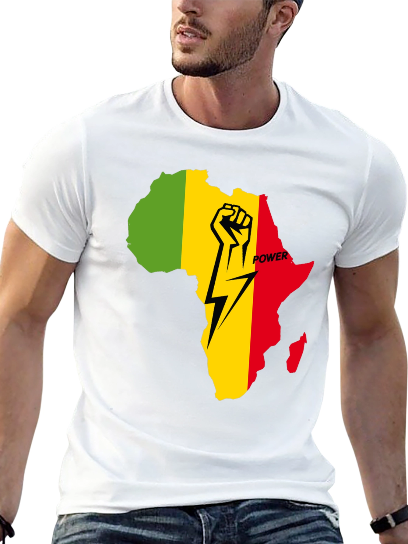 African Power Fist T-Shirt - Black Pride