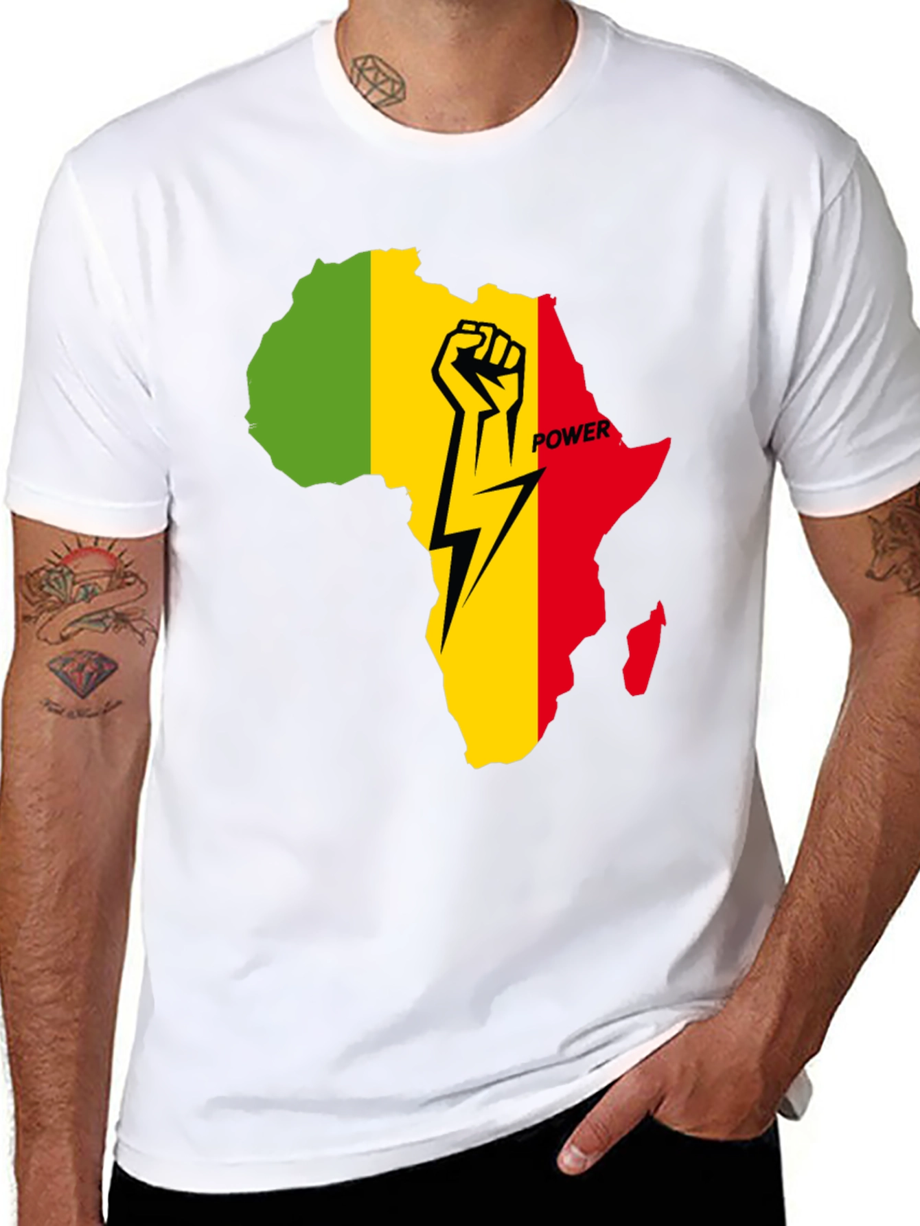 African Power Fist T-Shirt - Black Pride