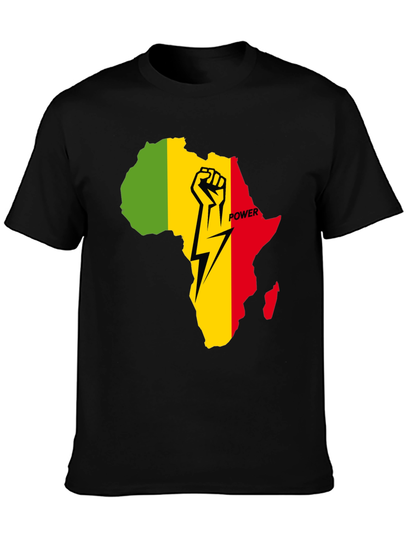 African Power Fist T-Shirt - Black Pride