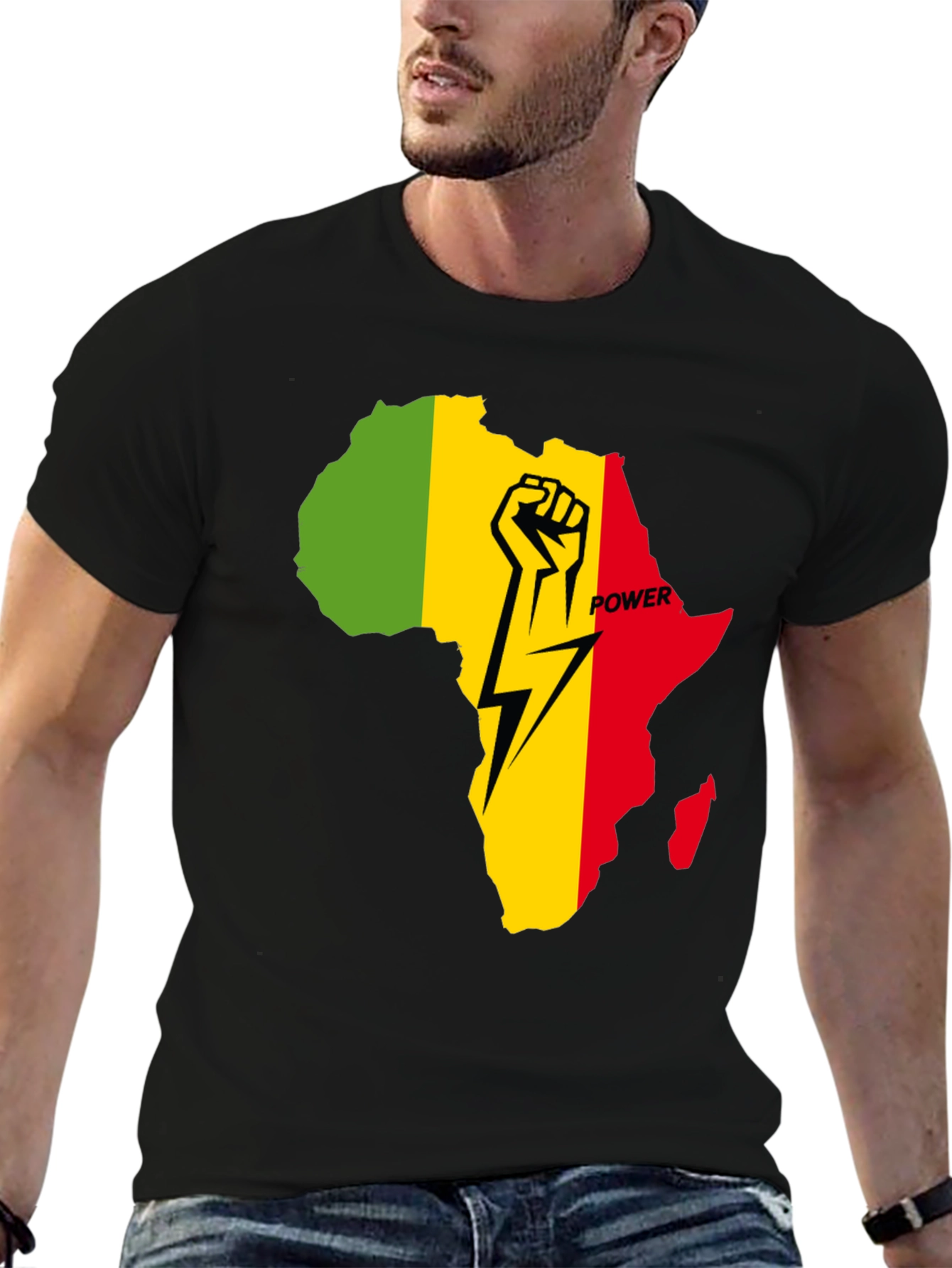 African Power Fist T-Shirt - Black Pride