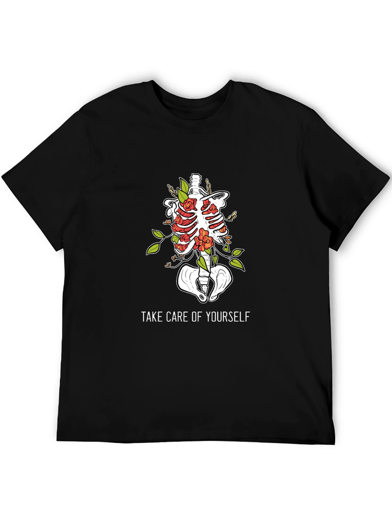 Anatomical Floral Ribcage T-Shirt