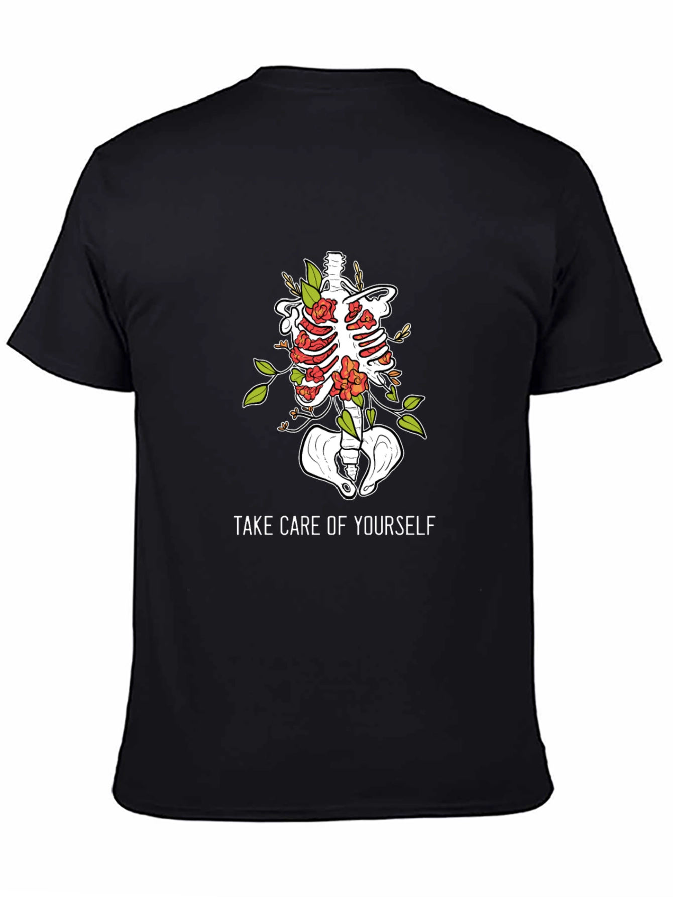 Anatomical Floral Ribcage T-Shirt