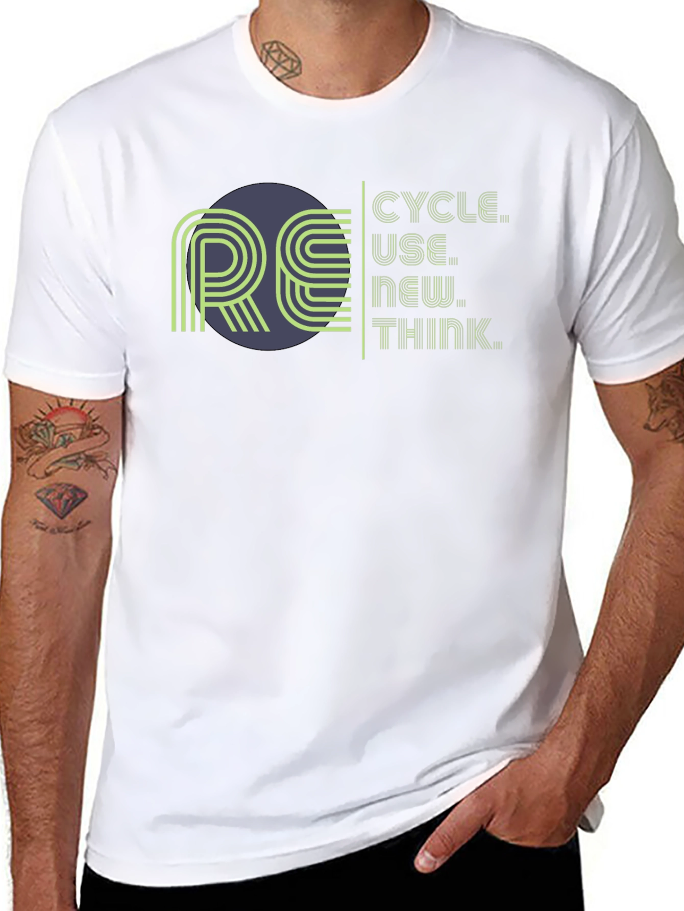Eco-Friendly RE Graphic Black T-Shirt