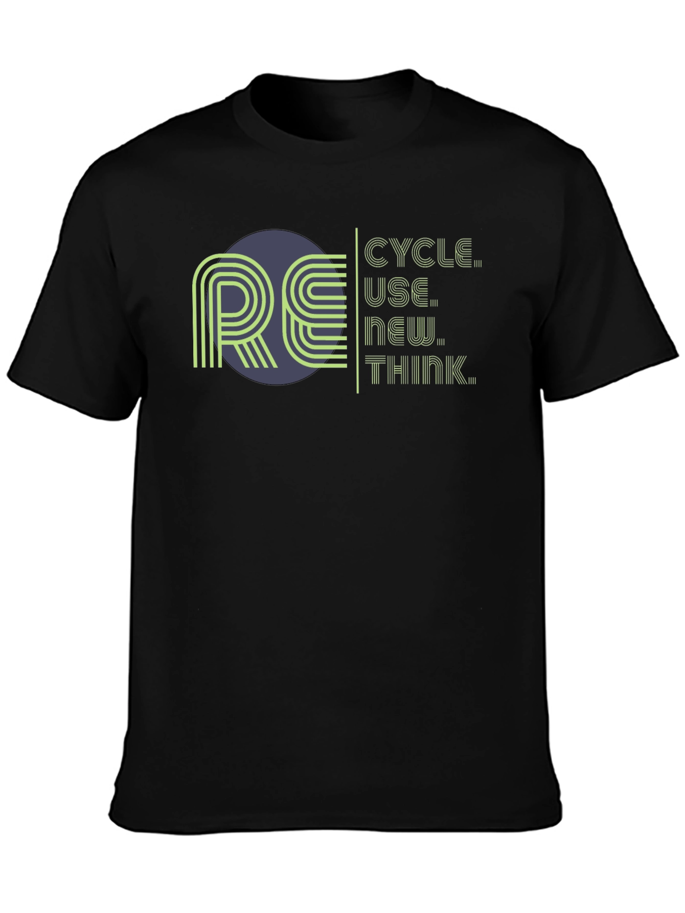 Eco-Friendly RE Graphic Black T-Shirt