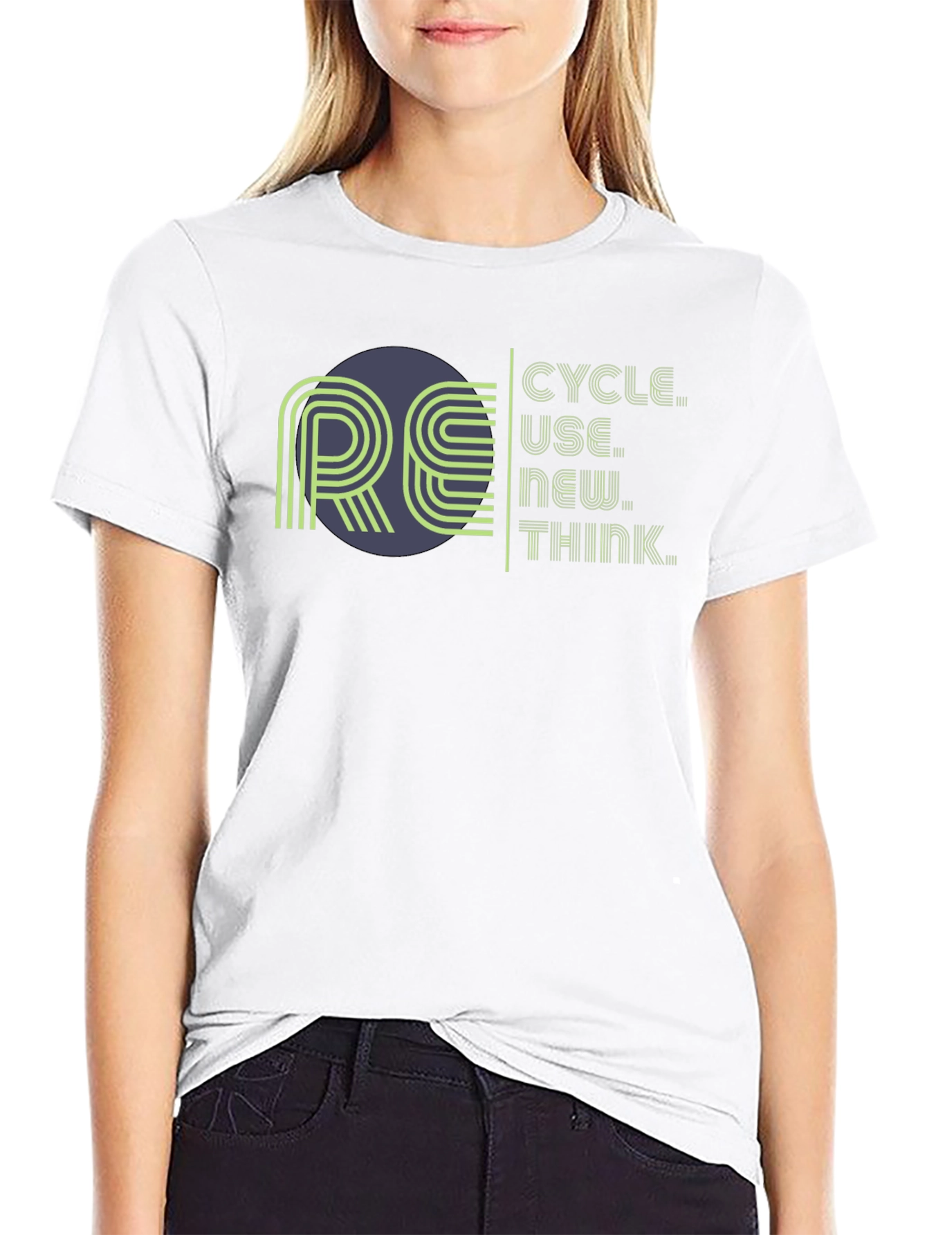 Eco-Friendly RE Graphic Black T-Shirt
