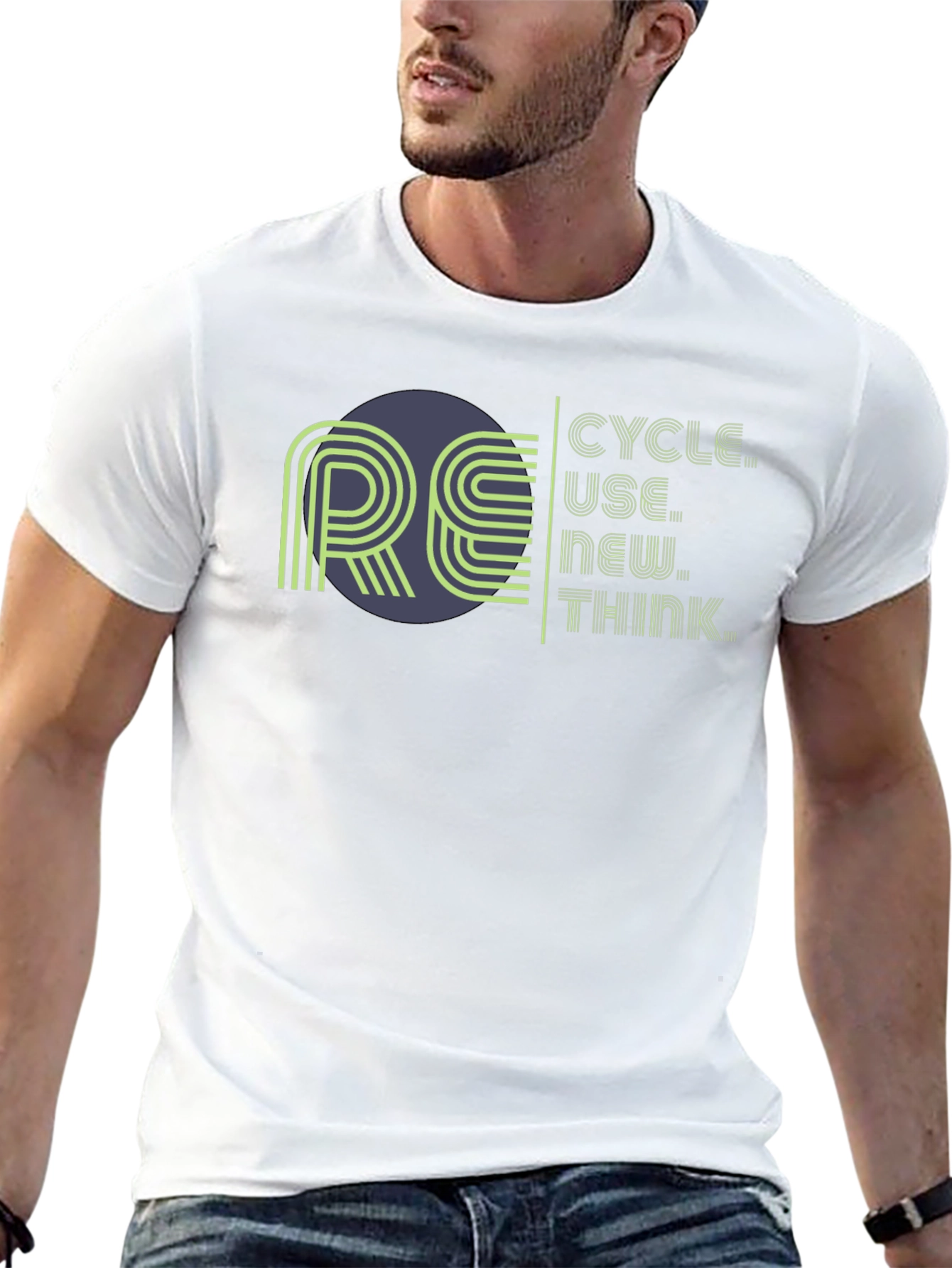 Eco-Friendly RE Graphic Black T-Shirt