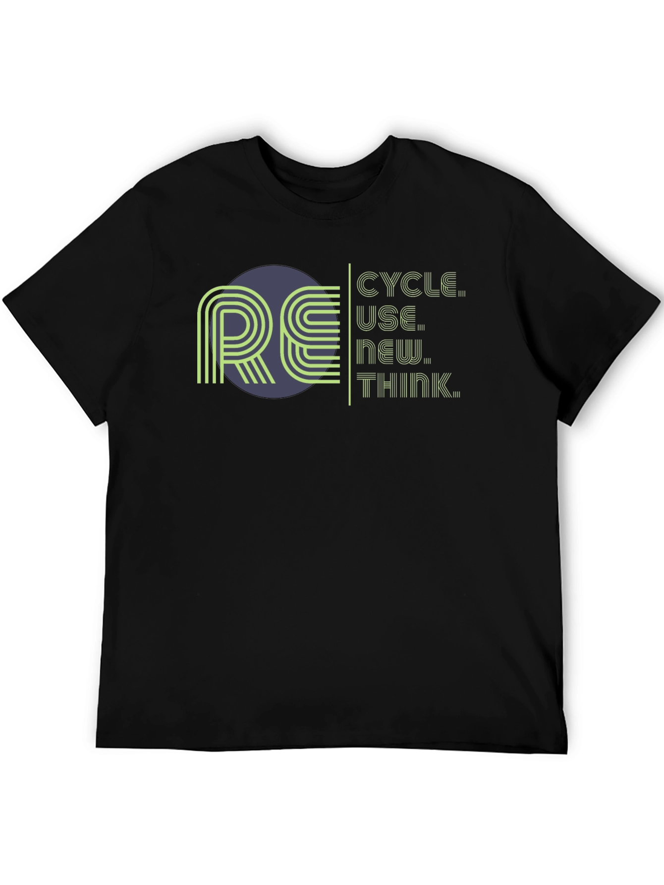 Eco-Friendly RE Graphic Black T-Shirt