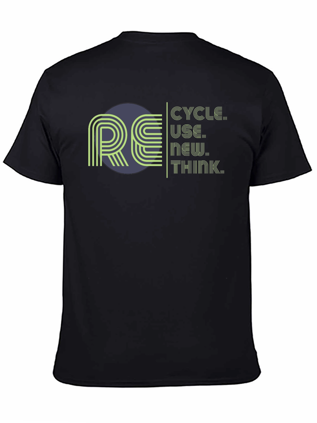 Eco-Friendly RE Graphic Black T-Shirt