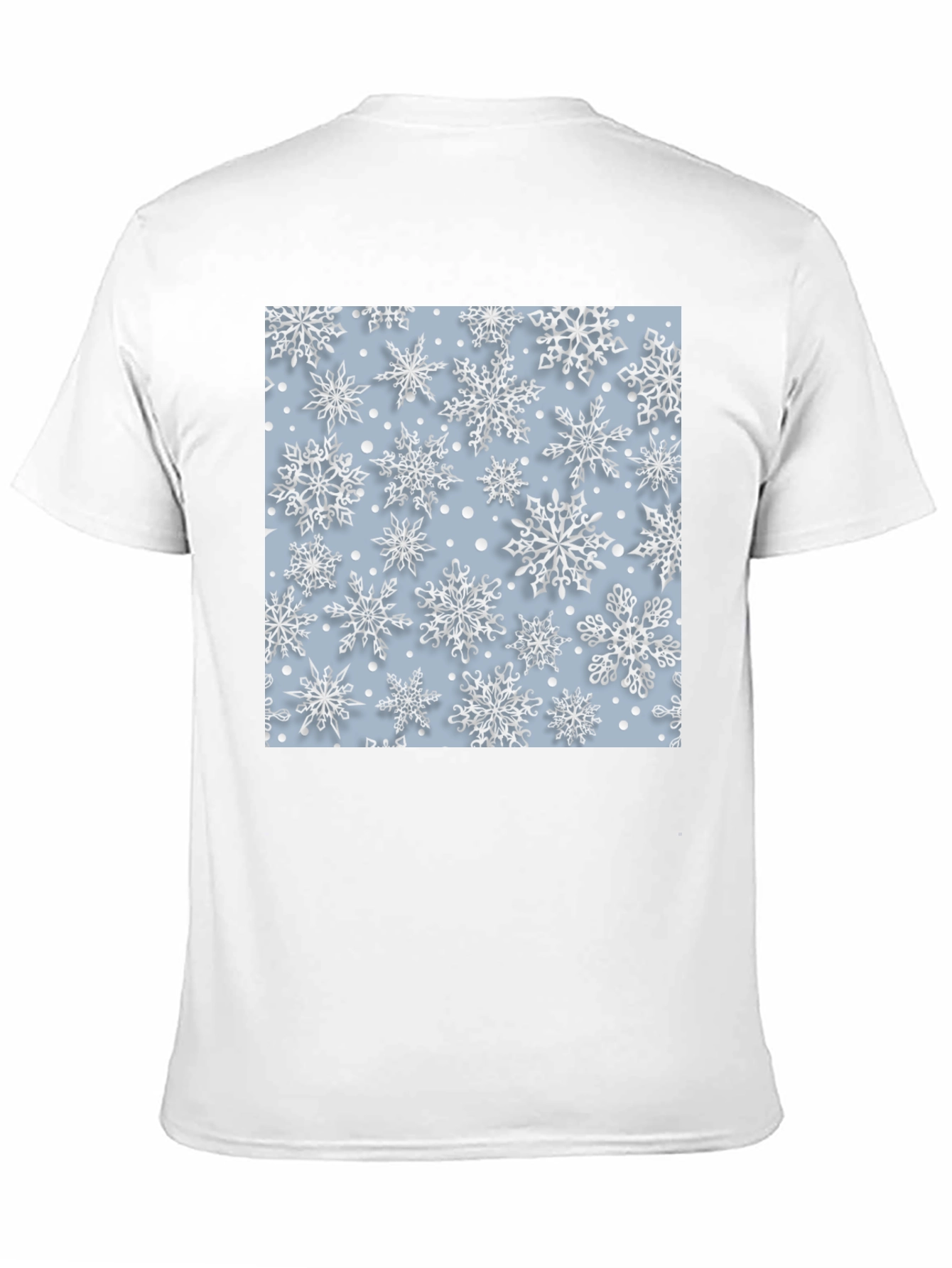 Snowflake Pattern T-Shirt - Stylish Winter Apparel