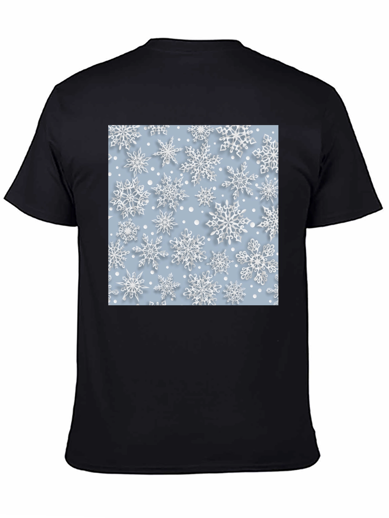 Snowflake Pattern T-Shirt - Stylish Winter Apparel