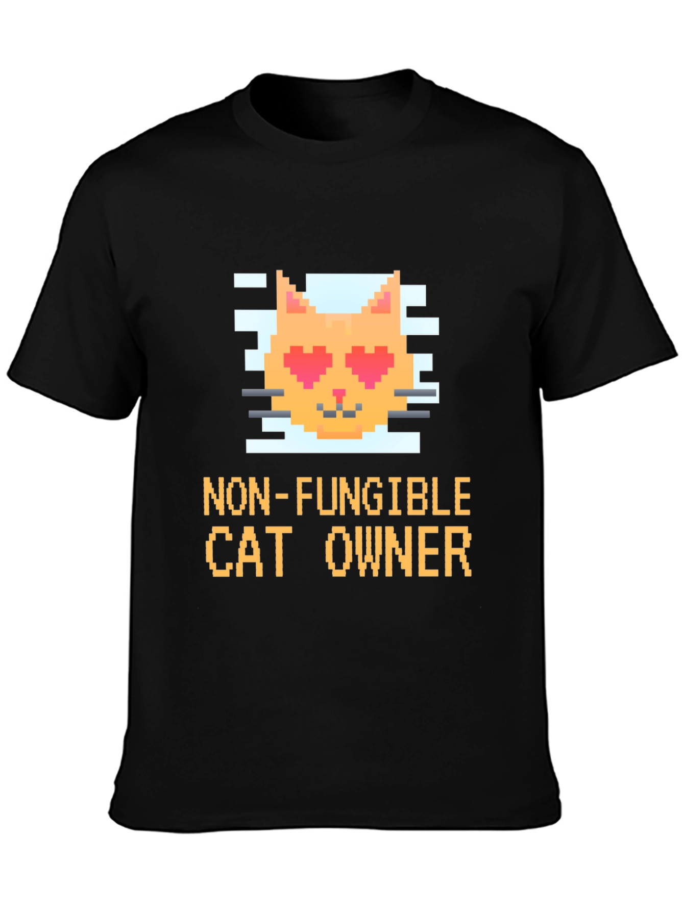Non-Fungible Cat Owner Pixel Art T-Shirt