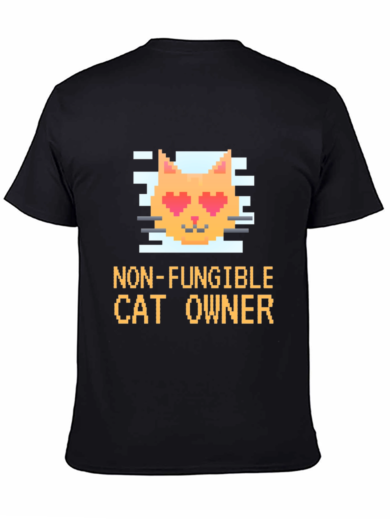 Non-Fungible Cat Owner Pixel Art T-Shirt