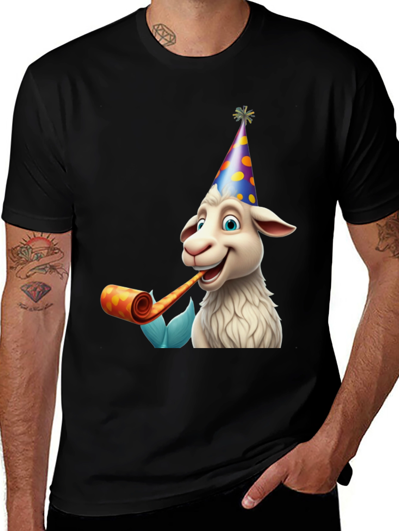 Party Goat Graphic Tee - Black