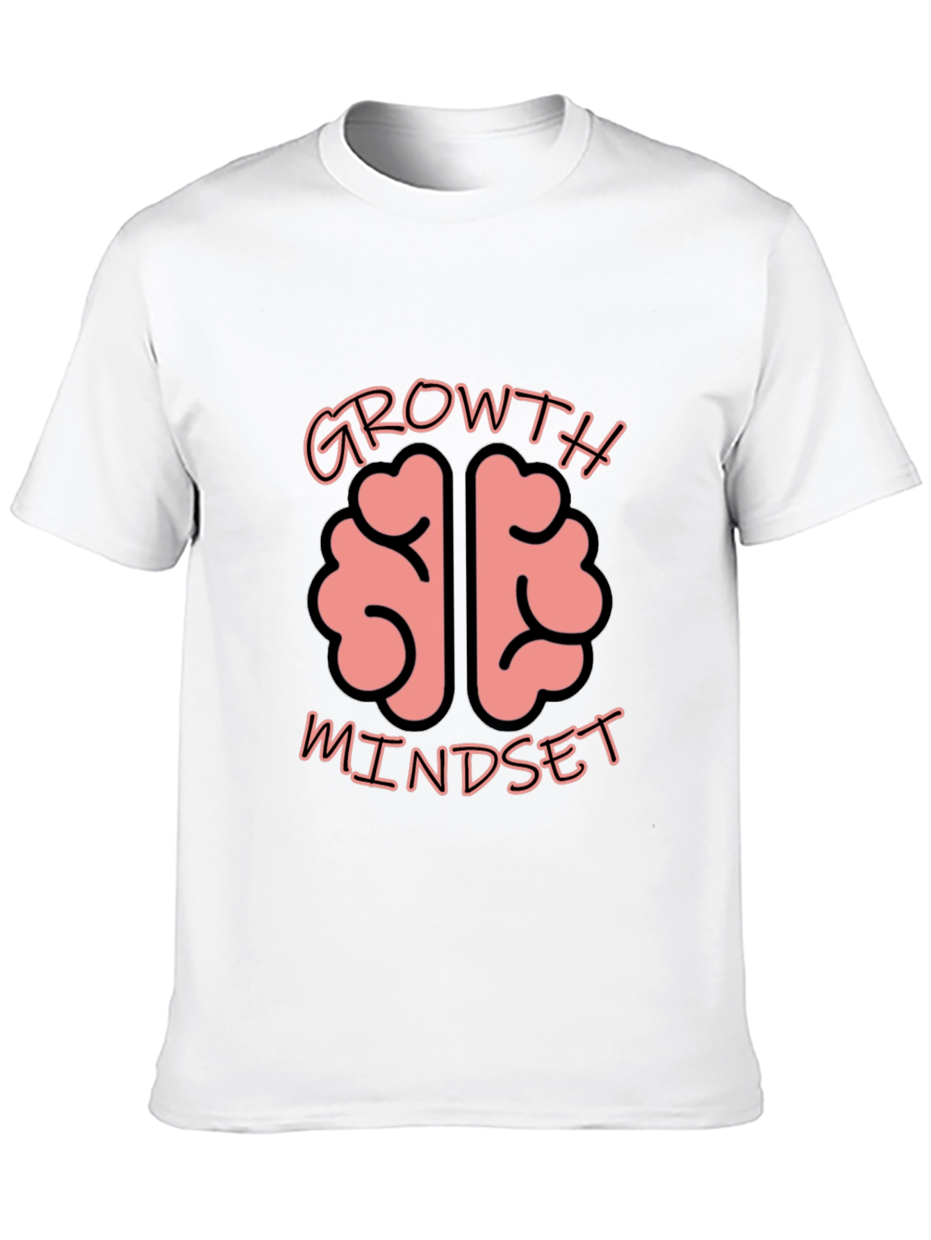 Growth Mindset Brain Graphic Tee - Unisex Black T-Shirt