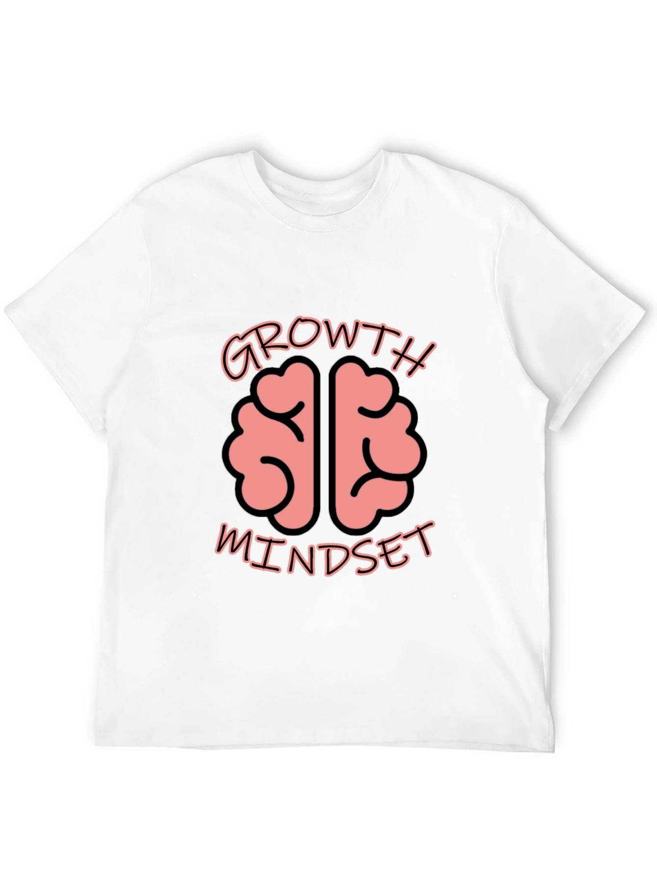 Growth Mindset Brain Graphic Tee - Unisex Black T-Shirt