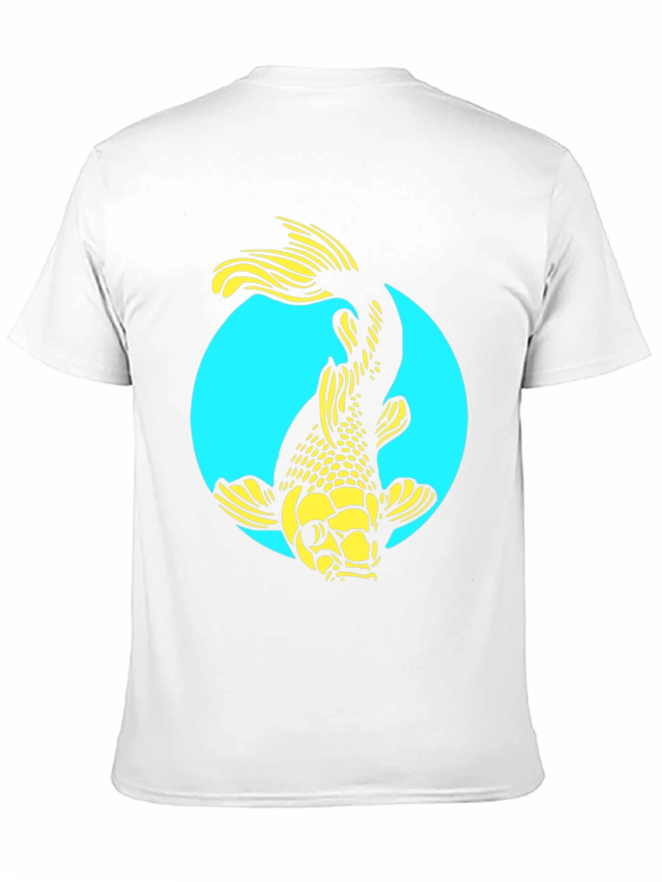 Koi Fish Graphic Tee - Stylish Black Cotton T-Shirt