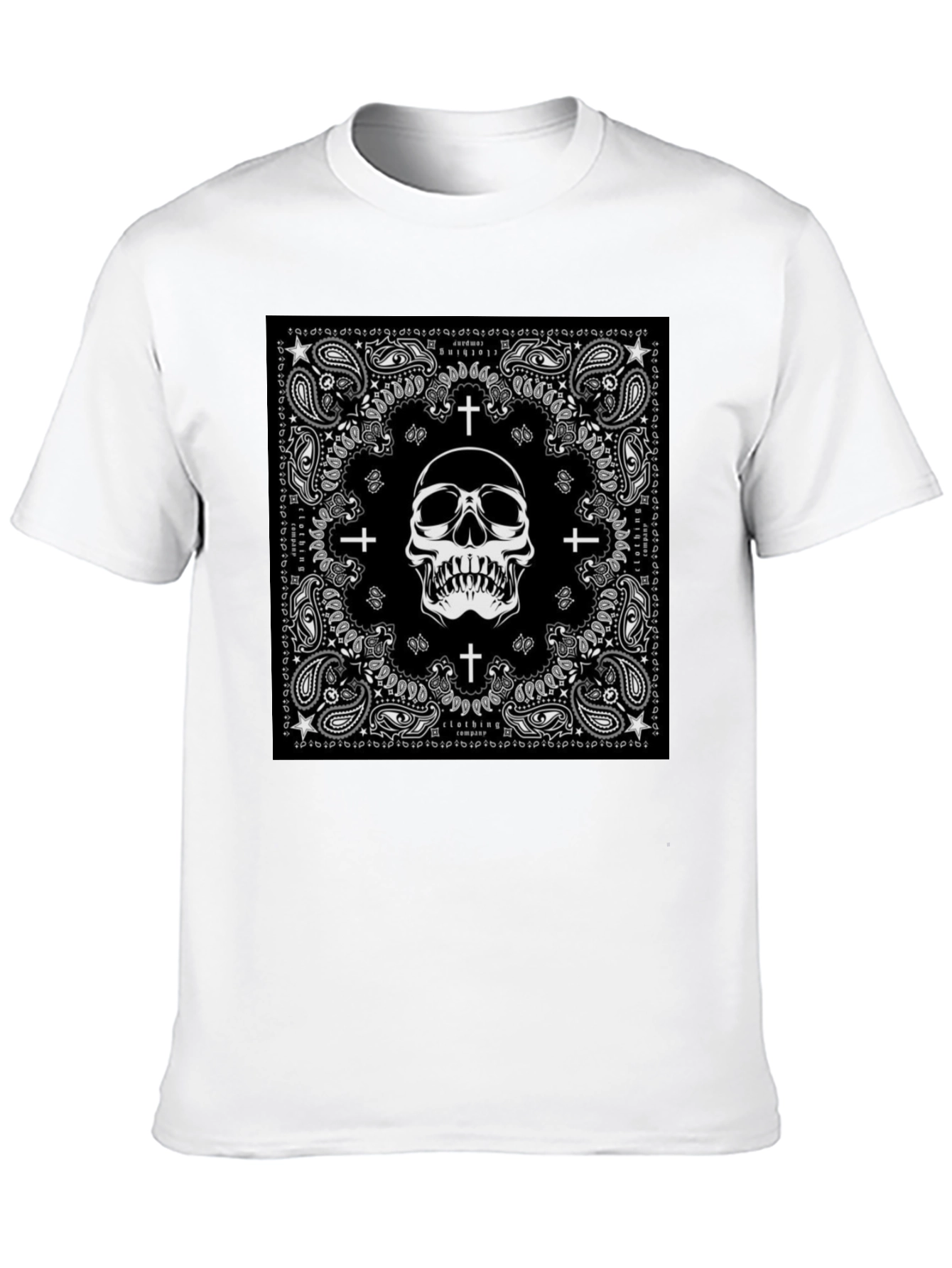 Skull Bandana Black T-Shirt
