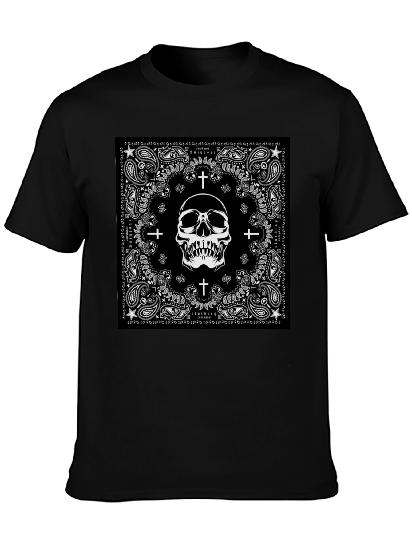 Skull Bandana Black T-Shirt