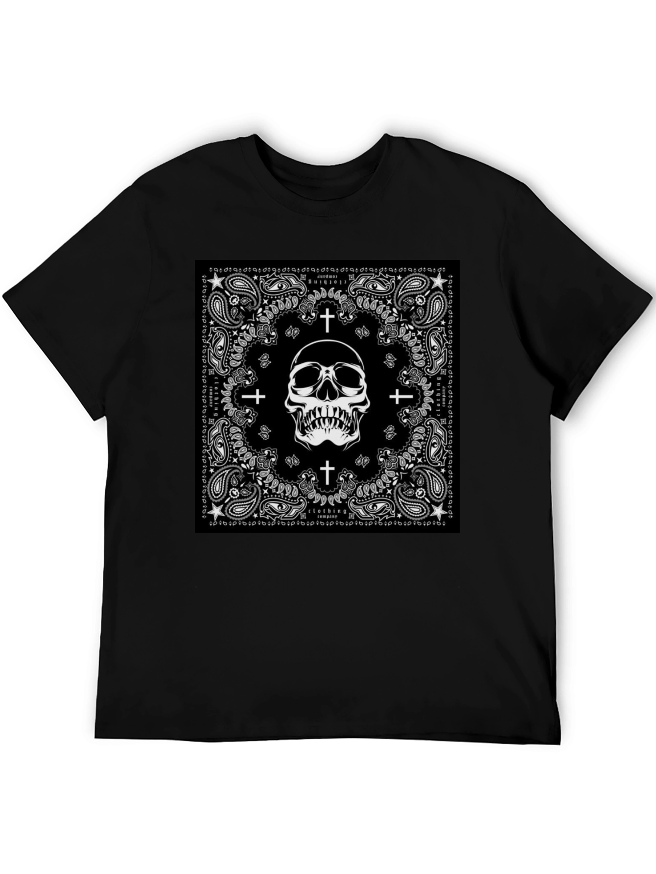Skull Bandana Black T-Shirt