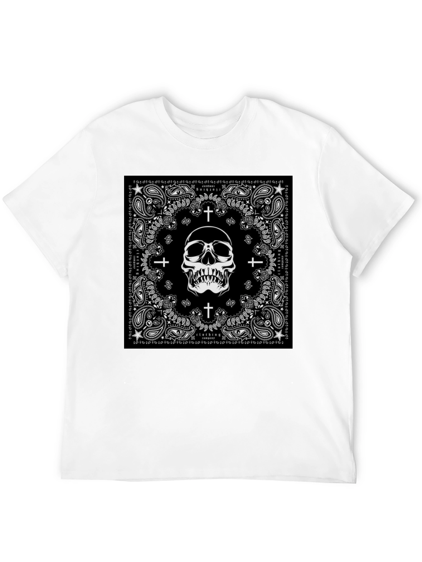 Skull Bandana Black T-Shirt
