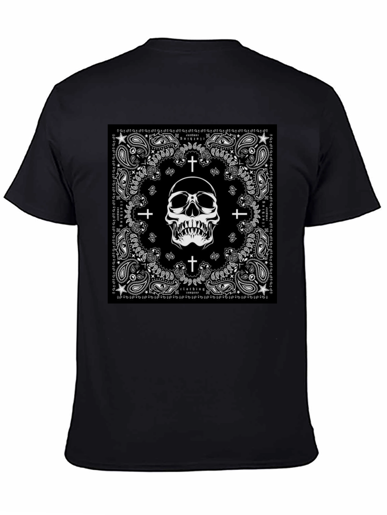 Skull Bandana Black T-Shirt