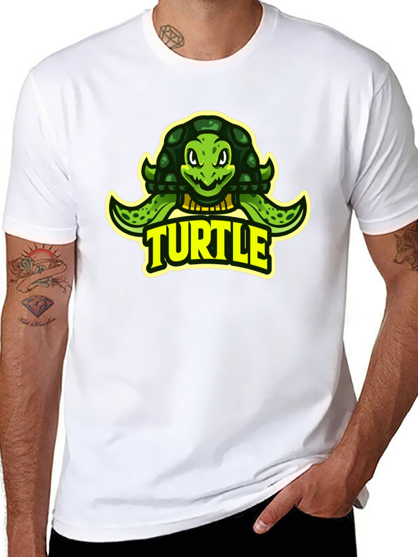 Turtle Graphic Tee - Cool Cartoon Design