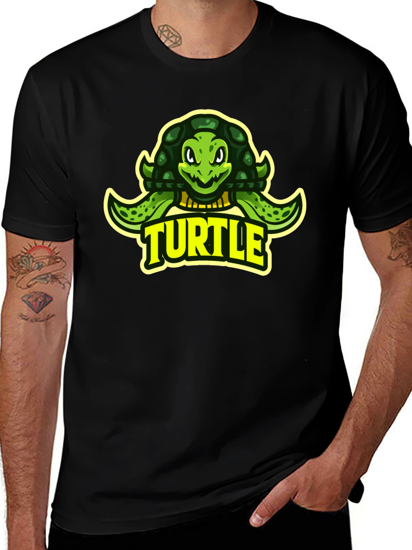 Turtle Graphic Tee - Cool Cartoon Design