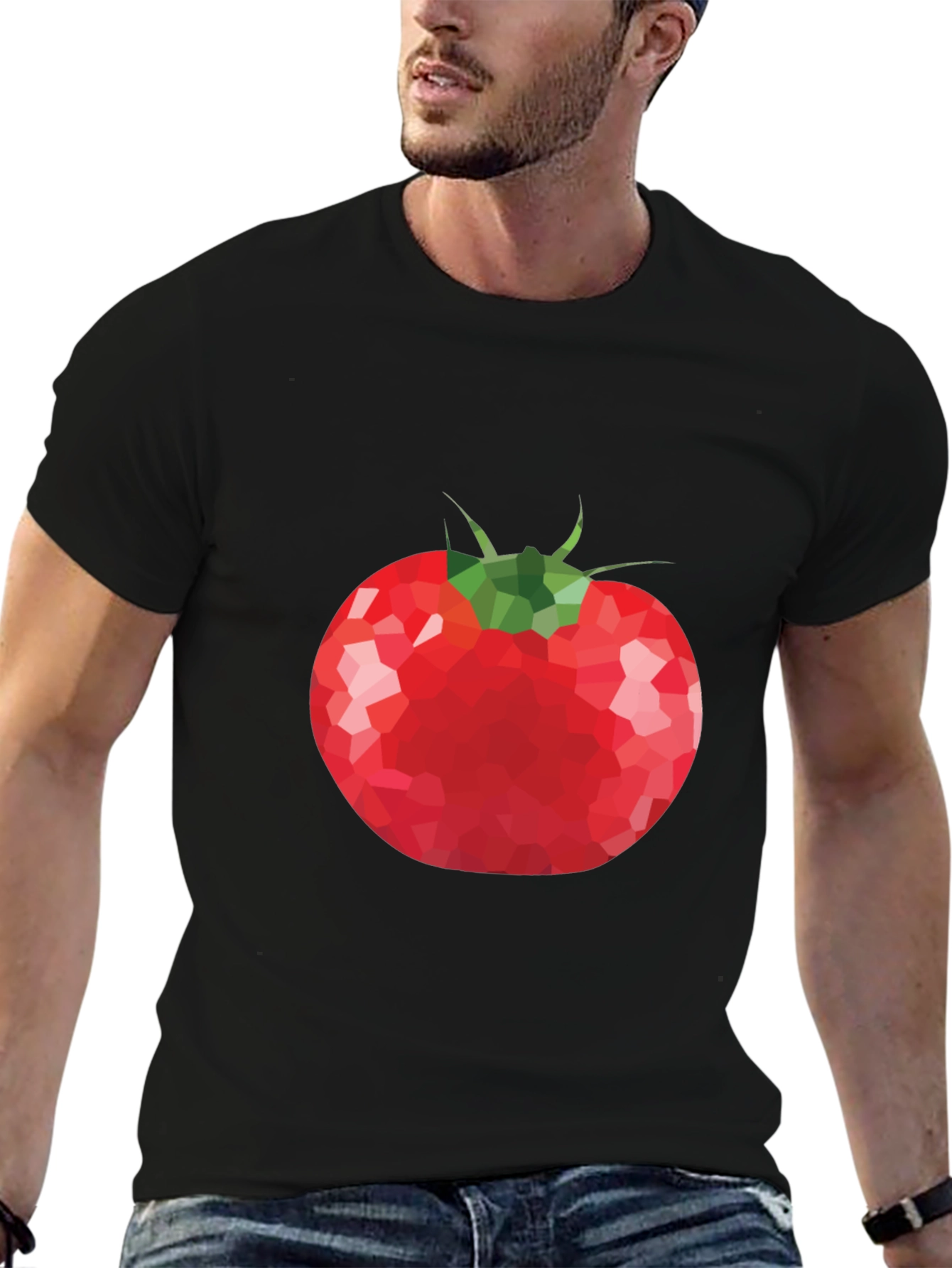 Tomato Graphic T-Shirt - Unique Poly Art Tee