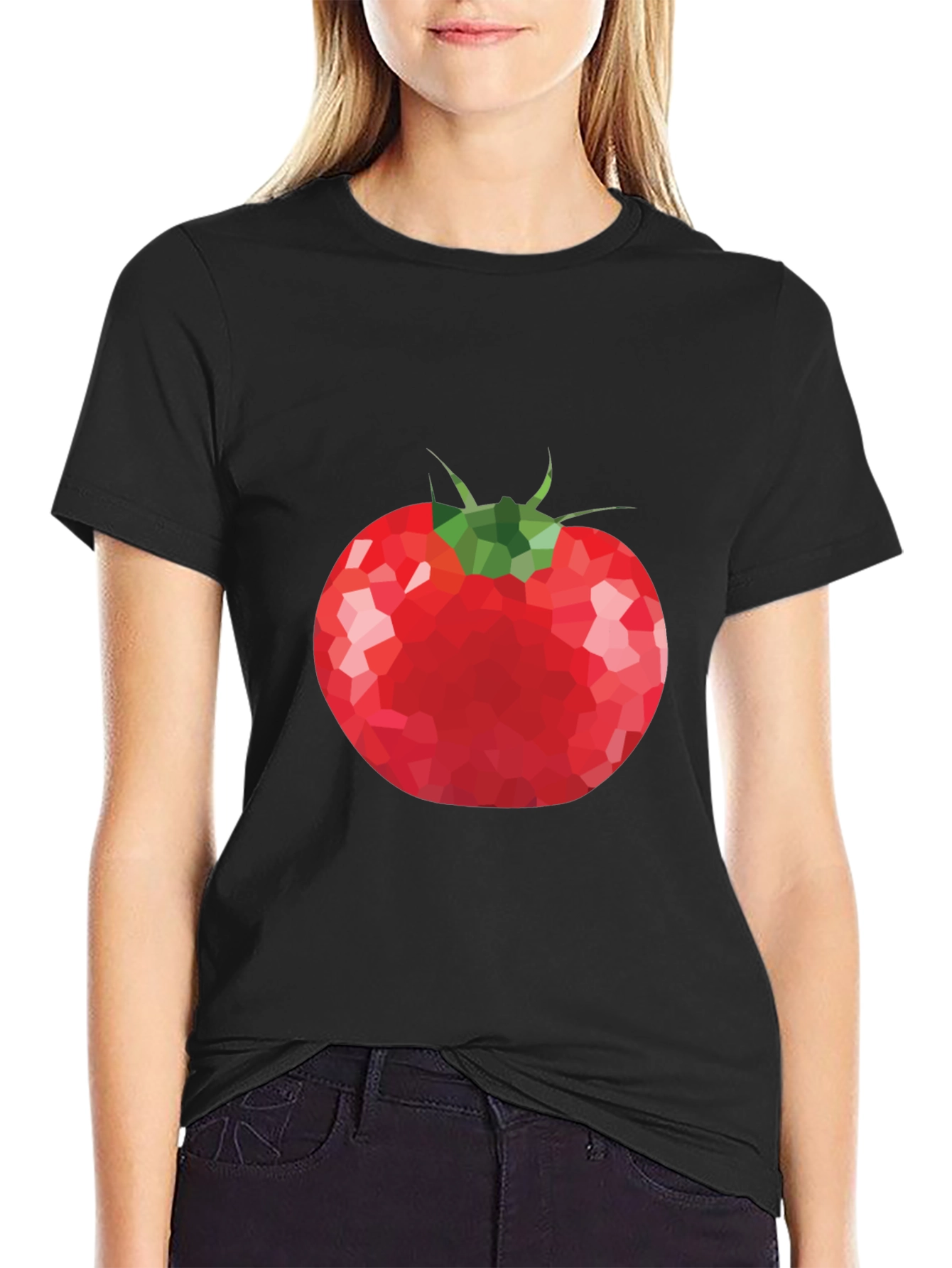 Tomato Graphic T-Shirt - Unique Poly Art Tee