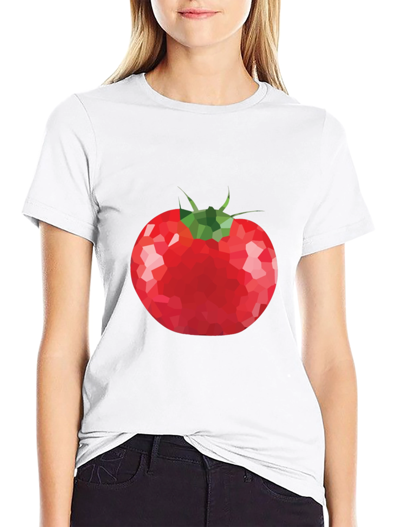 Tomato Graphic T-Shirt - Unique Poly Art Tee