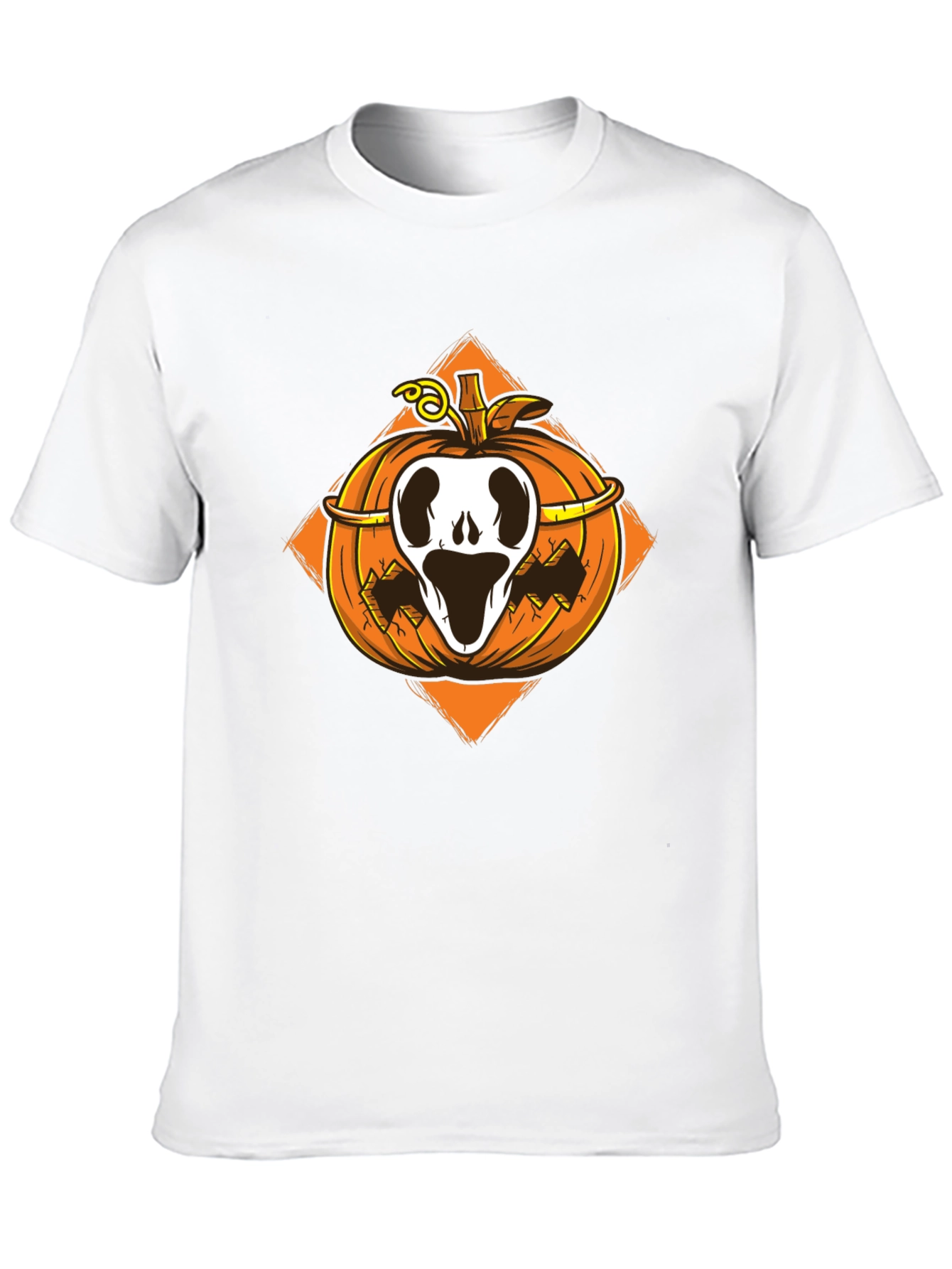 Halloween Pumpkin Skull T-Shirt - Spooky Season
