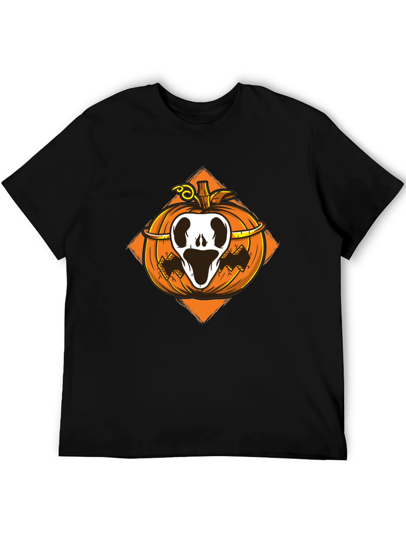 Halloween Pumpkin Skull T-Shirt - Spooky Season