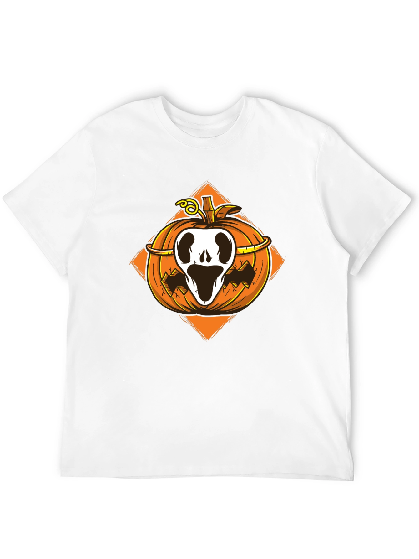 Halloween Pumpkin Skull T-Shirt - Spooky Season