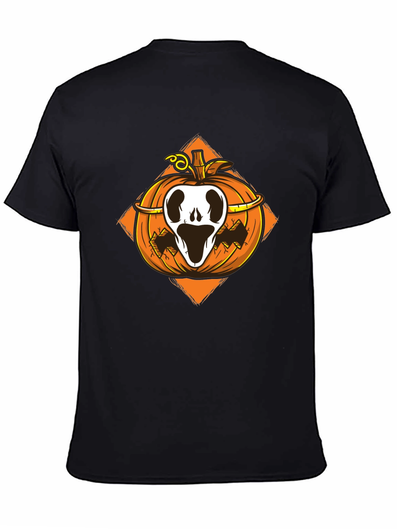 Halloween Pumpkin Skull T-Shirt - Spooky Season