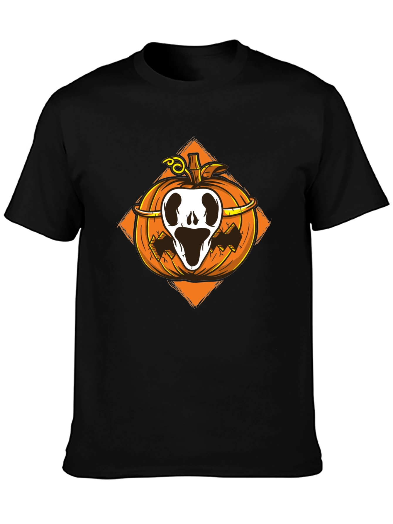 Halloween Pumpkin Skull T-Shirt - Spooky Season