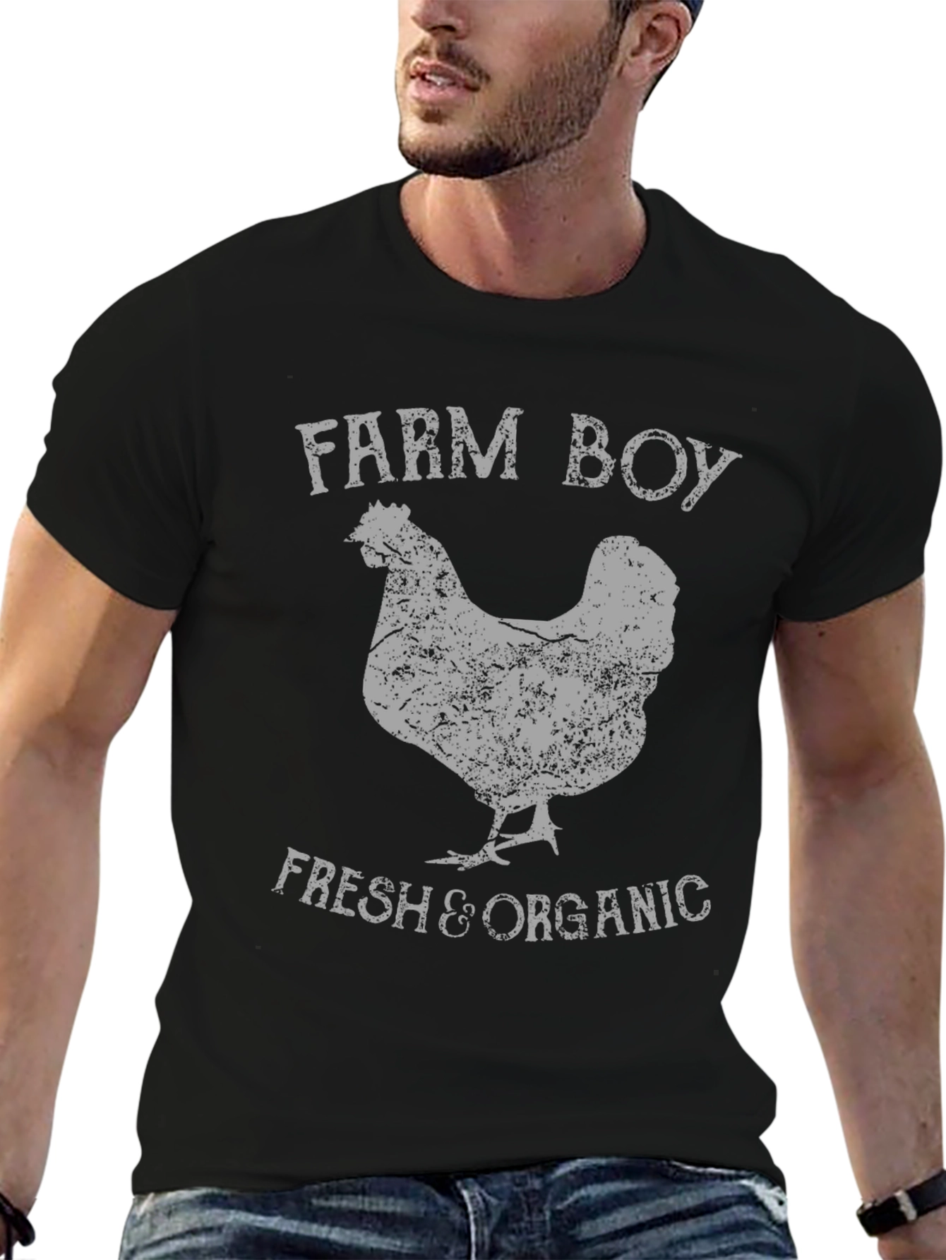 Farm Boy Fresh Organic Chicken Graphic T-Shirt