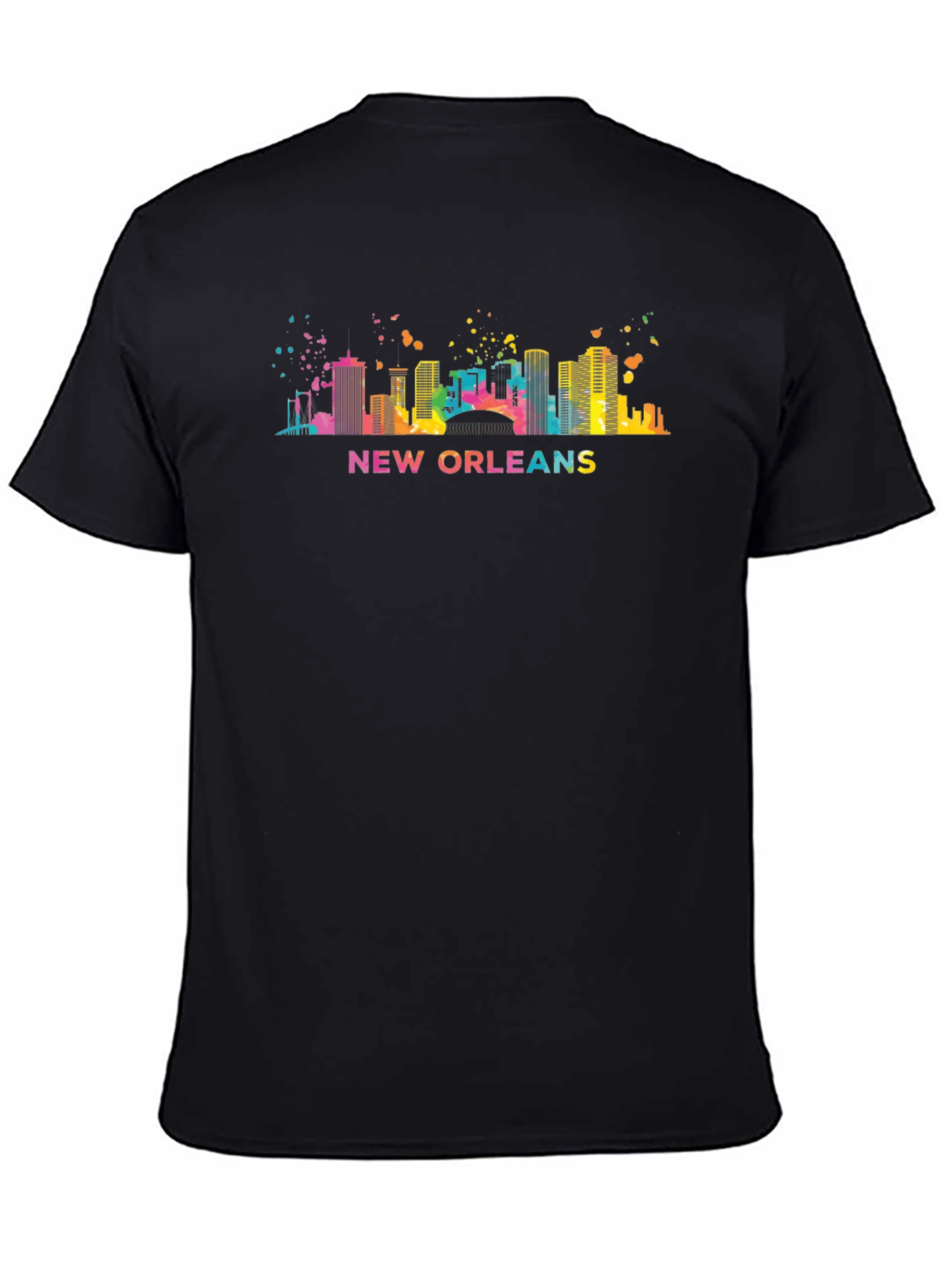 New Orleans Skyline Black T-Shirt