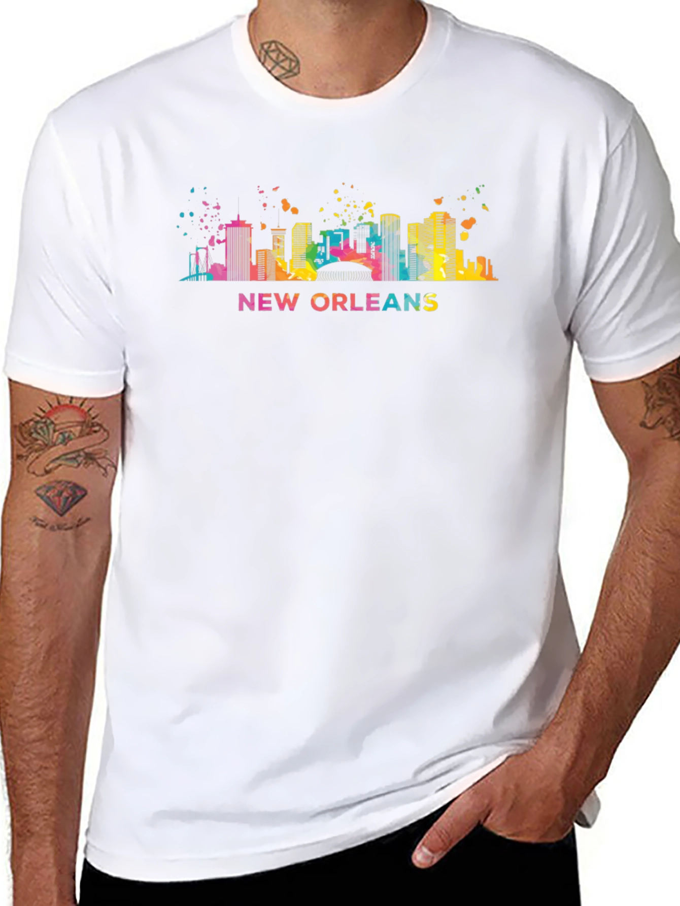 New Orleans Skyline Black T-Shirt