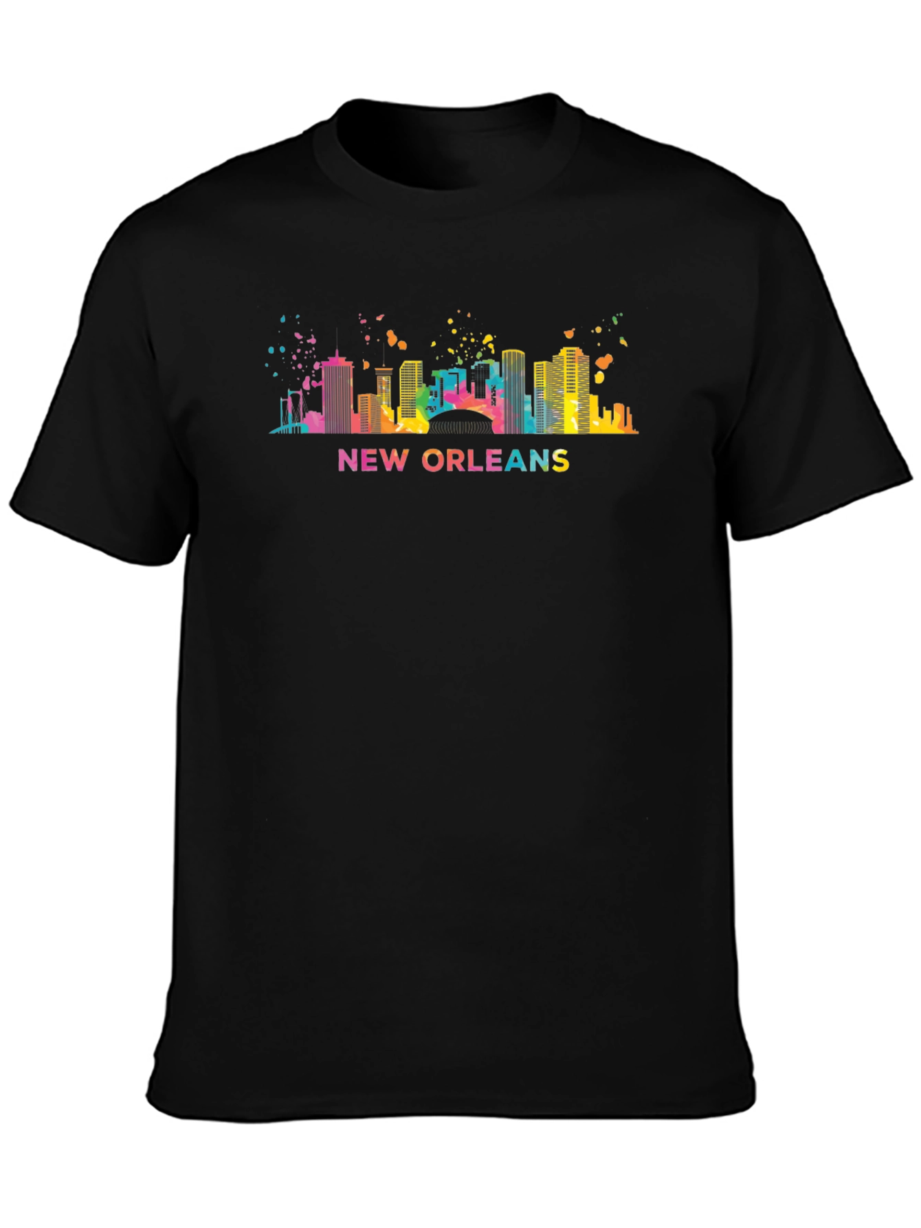 New Orleans Skyline Black T-Shirt