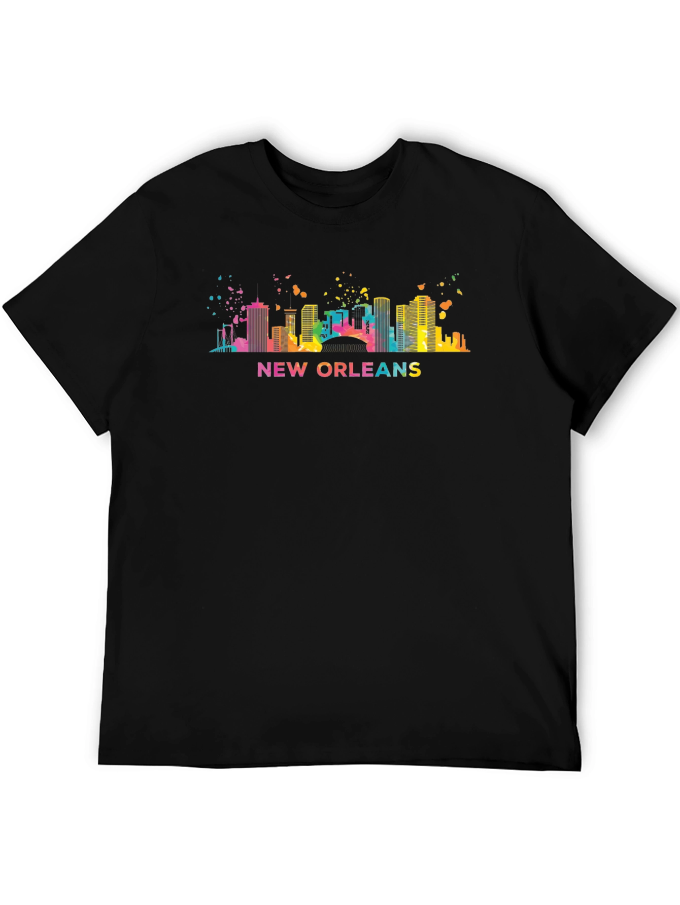 New Orleans Skyline Black T-Shirt