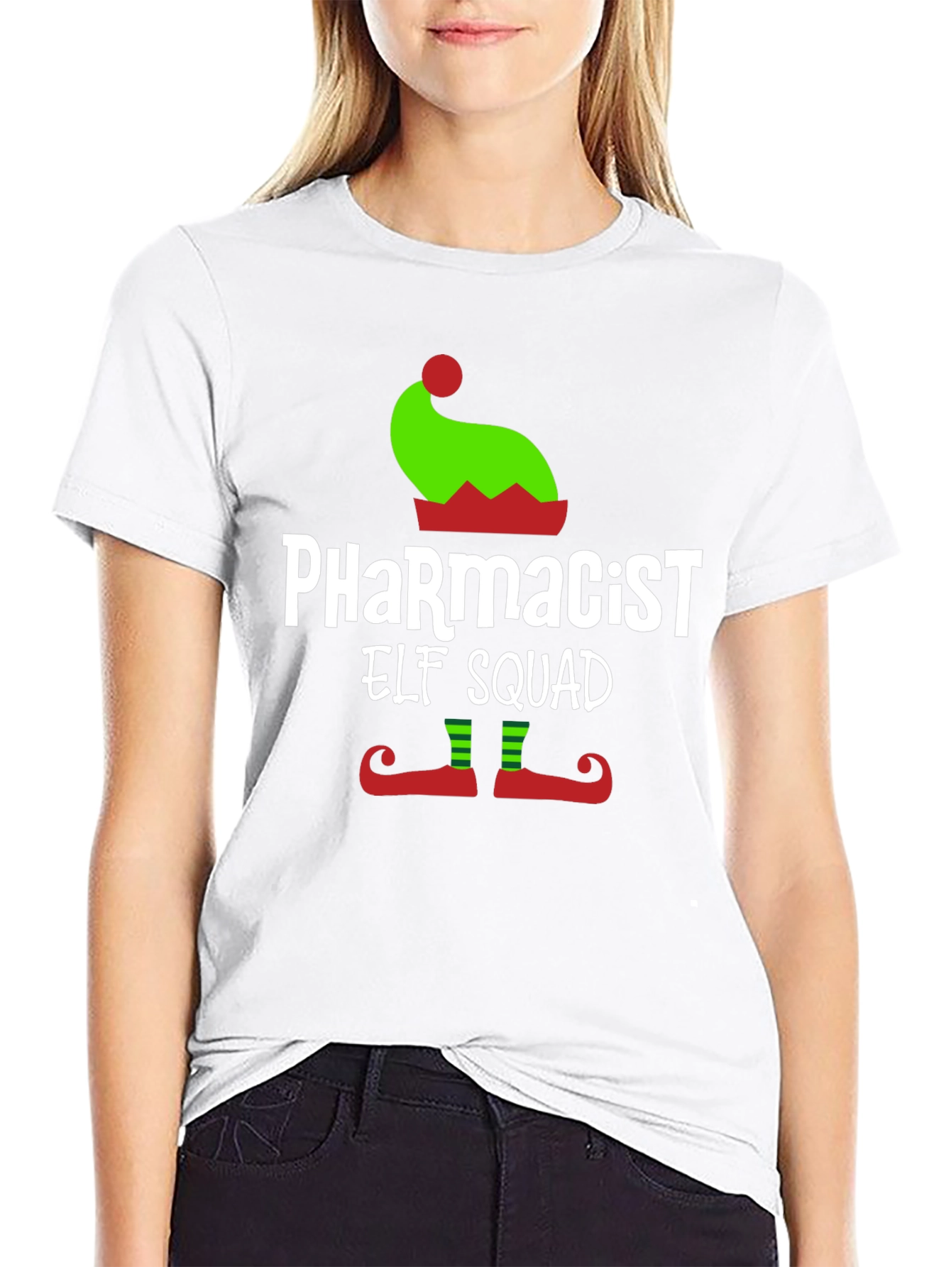 Pharmacist Elf Squad T-Shirt Christmas Tee