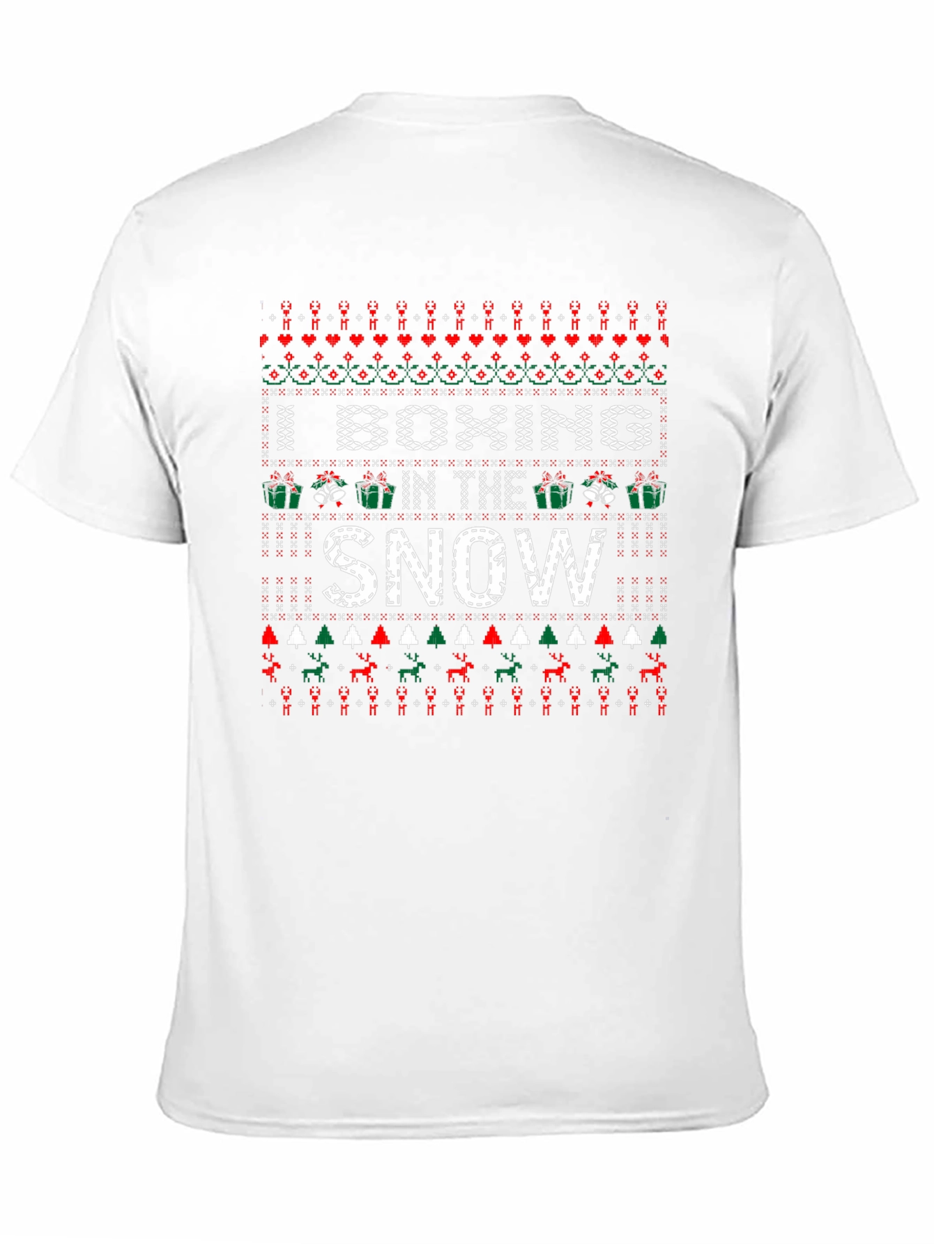 I Boxing In The Snow Ugly Christmas Sweater T-Shirt