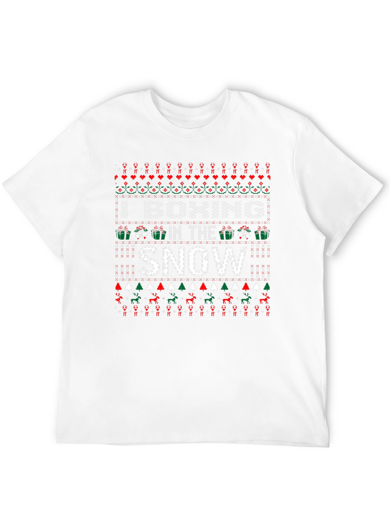 I Boxing In The Snow Ugly Christmas Sweater T-Shirt