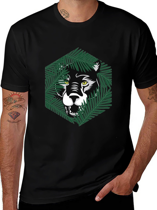 Jungle Cat Graphic Tee - Modern Mens T-Shirt